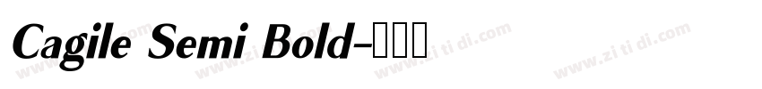 Cagile Semi Bold字体转换